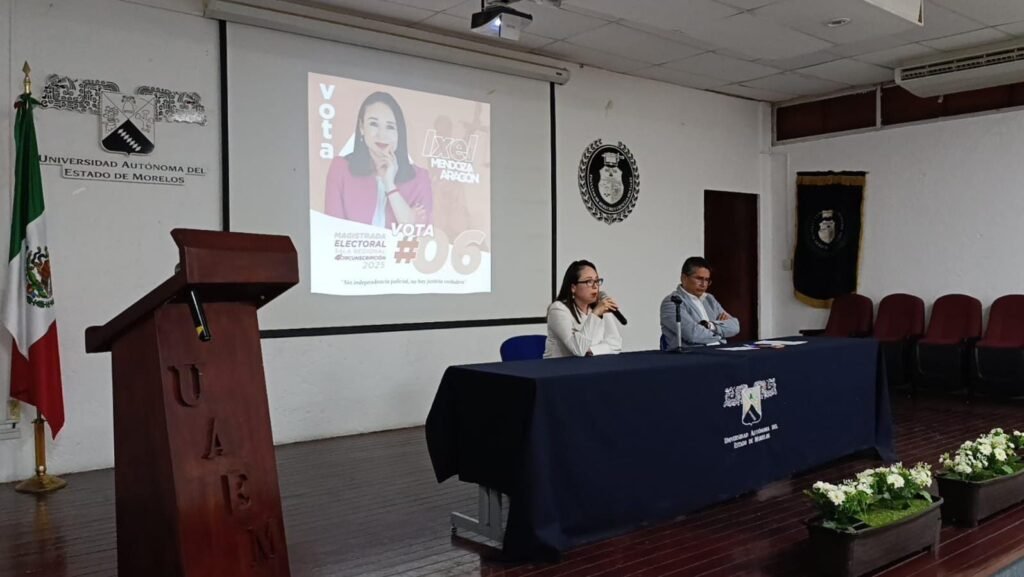 Ixel Mendoza, candidata a Magistrada Regional del TEPJF, presenta su trayectoria en foro de candidaturas judiciales