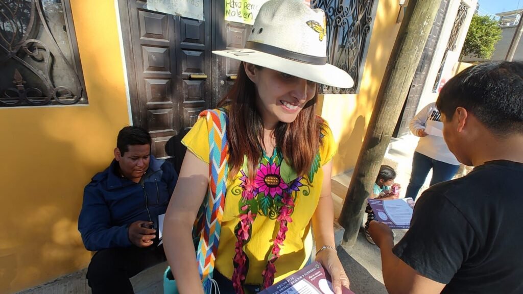 Gabriela Gutiérrez, candidata a Jueza de Distrito, visita Tepeteno y promueve la participación en la elección judicial