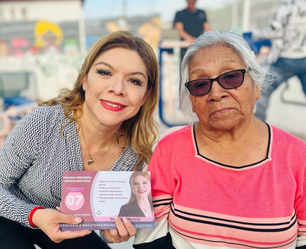 Irma Montiel, candidata a Magistrada Electoral, visita la colonia Historiadores para informar sobre el proceso judicial